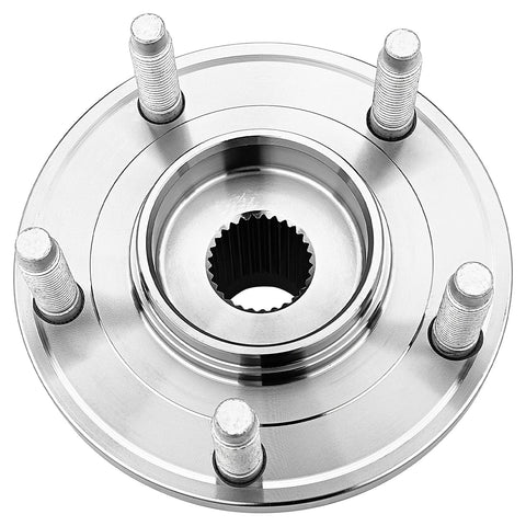 Front Wheel Bearing And Hub Assembly 518515 Pair For Ford Escape 2001 2012 Mazda Tribute 2001 2011 Mercury Mariner 2005 2011 Non ABS Wheel Hub Replacement Bolt On Ready To Install Durable; top view of five-lug design