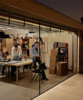 Roll Up Garage Door Screen 14x7 Ft Fit Up To 14x7 Ft Wind Resistant Polyester Mesh covering an open garage space