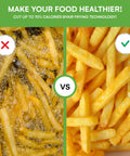 Comparison of fries cooked traditionally vs. using 'Turn Your Instant Pot Into A Real Air Fryer With A 7 In 1 Lid For 8 Qt Pots'