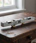 Top Tier Sliding Door Replacement Rollers Engineered For Legit Heavy Duty Use on wooden table, stainless steel with wheels.