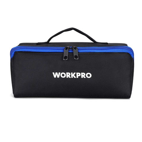 Front view of Heavy Duty 10 Inch Tool Bag With Zipper Wide Mouth Pouch All Purpose Organizer Tote 3 Pack Built Tough From 1680D Oxford Cloth