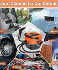 Hi-Temp Handheld Steam Cleaner 2500W With 3 Bar Pressure And 221F Quick Heat 1.7L Tank cleaning car seats and windows