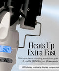 Three Barrel Curling Iron Wand With LCD Temperature Display, 1 Inch Ceramic Tourmaline Triple Barrels Waver in use