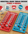 68 Nut And Bolt Thread Checker Kit Standard And Metric Bolt Size Finder With 26 Metric 26 Standard And 16 Drill Bit Gauges