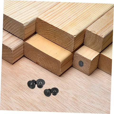 Badass Eight Piece Carbon Steel Dowel Transfer Pin Kit For Woodworker Pros Who Want To Nail Center Marking Exactly And Align Boards Perfectly For Rock Solid Joints Using Plated Steel Centers To Drill Matching Holes Fast On Any Diy Project. Black carbon steel dowel transfer pins on wood boards