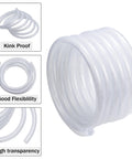 Clear 1 in ID braided PVC tubing, 25 ft long with two stainless clamps; flexible and high transparency