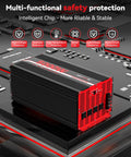 Heavy Duty 5000W Power Inverter 12V Dc To 120V Ac Converter For Rv And Truck 10000W Peak Off Grid Solar System with safety features.