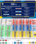 540 Piece Solder Seal Wire Connectors Kit With Heat Shrink Solder Sticks Waterproof Butt Connectors For Automotive Electrical Wiring Crimpless Solders And Terminal Assortment For Marine And Outdoor Use, multi-colored sizes in box, product display
