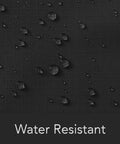 Built Tough Bird Bath Cover With Weather Resistant Ripstop 600D Polyester showing water beading on black fabric surface.