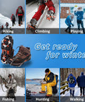 Beefed Up Crampons For Shoes With 19 Stainless Steel Spikes Ice Snow Traction Grips For Winter Activities