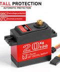 Beefy High Torque RC Servo With Metal Gear Waterproof Digital Servo for 1/8 and 1/10 RC Cars and DIY Robots, shown with stall protection feature.