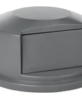 Heavy Duty BRUTE Dome Swing Top Trash Lid For 44 Gallon Waste Cans Plastic Gray Odor Blocking Insect Guard With Secure Snap Lock Fit