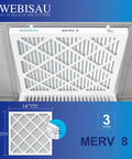 Four Pack Pleated Air Filters 14x14x1 MERV 8 MPR 600 For Furnace HVAC AC Replacement Exact Size 13 3/4 x 13 3/4 x 3/4 Inches