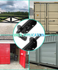 Rock Solid Spring Loaded Gate Latch Pin Pair Premium Stainless Steel Barrel Bolt for outdoor gates and sheds in various settings.