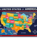 Big Ol Usa Map Poster 60 By 42 Inches Plastic Durable Wall Chart With All 50 States And Capitals For Classroom Or Kids Room Decor