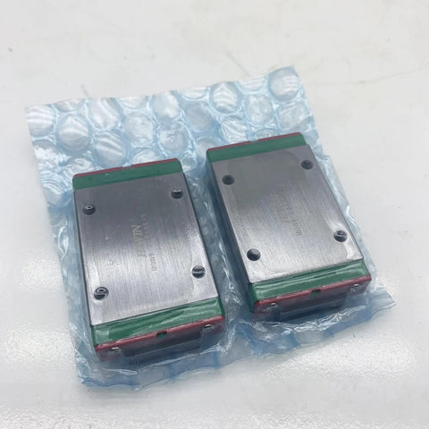 MGW9C Linear Guide Block for CNC Machines and 3D Printers Heavy Duty Rock Solid Carriage Rail Bearing with Gothic Arch Contact for High Rigidity and Smooth Motion in Automation Projects, two steel blocks