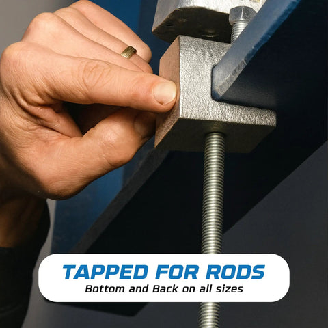 Heavy Duty Tough As Nails Beam C Clamps 6 Pack - Rock Solid Malleable Iron Zinc Plated Hardware - Pro Grade Structural Support For 1/2 To 13 Inch Rods 750 Lb Load Get Job Done Right