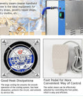 Legit Heavy Duty Jewelry Steam Cleaner Machine For Gold Silver Rings And Watches With Capacious Stainless Steel Basin with foot pedal.