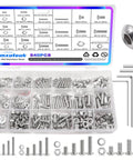 Complete 540-Piece Metric Hex Socket Head Cap Screws And Nuts Kit, M3 To M6, 8Mm To 20Mm Length, 304 Stainless Steel, includes wrench