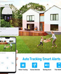 All Weather Outdoor PTZ Surveillance Camera 5MP With 5x Optical Zoom WiFi IP Night Vision capturing family in yard