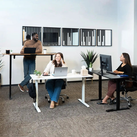 47.2 Inch Electric Standing Desk With Wood Desktop Height Adjustable Sit Stand Workstation For Home Office And Gaming