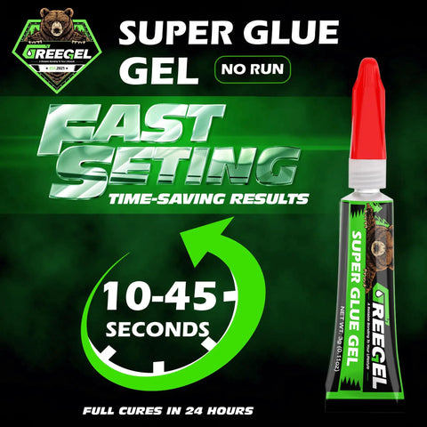 Image of All Purpose Super Glue Gel For Plastic Shoes Metal Ceramic And Wood Crystal Clear Instant Bond In 10 To 45 Seconds No Run