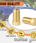 Four brass brake line plugs with hex heads, 10mm M10x1.0 thread, 1/8 NPT male, for blocking brake master cylinder ports