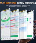 Universal Bluetooth Battery Monitor For 6V 12V 24V displays real-time battery data on a smartphone for instant checks.