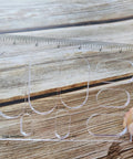 Reliable Acrylic Router Template For Woodworking Diy Bowtie Joint And Grommet Inlay Guide Kit with measurement markings.
