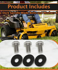 Deck Spindle Bolts And Washers Beefed Up Replacement Kit For Lawn Mowers Three Sets With Belleville Spring Washers And Grade 8 Hardware Replaces 781872 782474 754101 602680 Fits Hustler Super Z And Super Mini, 3 bolts with washers