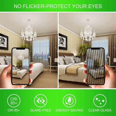 E12 Candelabra LED Bulbs Dimmable 4000K Natural White 60W Equivalent Type B Light Bulb for chandeliers comparison image