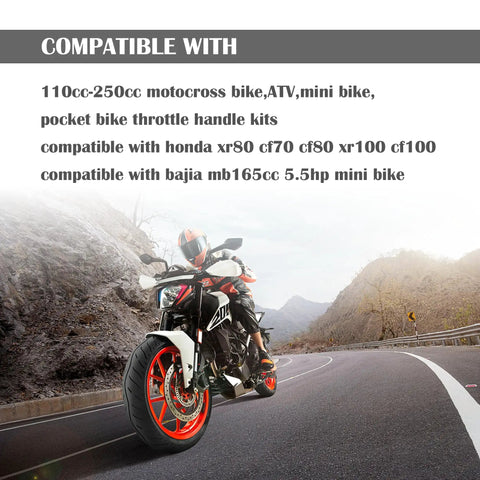 Throttle Cable Kit With Twist Throttle And 47 Inch Cables For 22mm Handlebars Universal Motorcycle in mountain road scene
