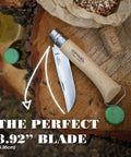 Killer Stainless Steel Folding Pocket Knife With Integrated Wine Corkscrew And Bottle Opener Solid Beechwood Handle, 3.92-inch blade.