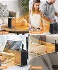 Portable Space Heater 800W 500W Energy Efficient Desk Heater For Indoor Use PTC Ceramic Fast Heating Desktop Heater for home office