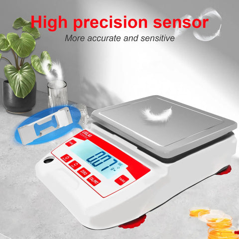 Pro Grade Ultra Precise Lab Scale 5000G X 0.01G Digital Balance With 0.01G Accuracy For Lab Use on countertop