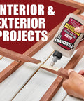 Dark Wood Glue Pint By Titebond For A Solid Bond On Dark Wood With Cross Linking PVA Formula Five Minute Tack in use on frame