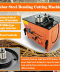 Built Tough Electric Rebar Bender Cutter, 3000W Hydraulic Steel Bar Bending Machine showing control panel and bending mechanism.