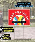 10 Pack Custom Yard Signs 24x18 Inches Full Color Corrugated Plastic Lawn Signs For Real Estate Open Houses Political Campaigns
