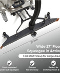 Badass Heavy Duty Industrial Wet Dry Vacuum 21 Gallon Tank 3.3 Horsepower Motor 222 Cfm Airflow 27 Inch Squeegee close-up of 27 inch squeegee.