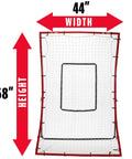 MLB Flyback Pitch Back Net For Baseball Training With Multi Position Return 65 By 44 Inches All Weather Durable Rebound Net