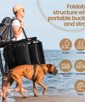 Man carrying Zero Gravity Outdoor Recliners Set Of 2, Adjustable Folding Lounge Chairs with Pillows and Carry Straps by the beach