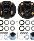 Heavy Duty 4 Lug Trailer Hub Kit For 2000 Lb Axles Fits 1 Inch And One Sixteenth Inch Straight Spindles Boat Trailer Hubs