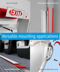 Clear Double Sided PET Film Tape With Acrylic Adhesive, 2 Inch Wide By 60 Yard Roll, shown in versatile mounting uses