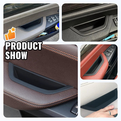Front Left Door Handle Pull Trim For BMW X3 F25 X4 F26 2010 2017 Driver Side Armrest Cover Black ABS Replacement