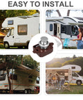 One Button Push Cabinet Latch Lock for storage in RVs with zinc alloy and ABS, easy to install for boats and travel trailers