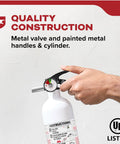 Vehicle Fire Extinguisher For Cars And Trucks Single Use 10BC With All Metal Construction Durable Valve And Easy Pull Handle