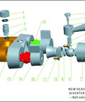 Diagram of Clawfoot Chrome Plated Shower And Tub Faucet Kit With Lead Free Brass Bathcock And Support Lines Easy To Install