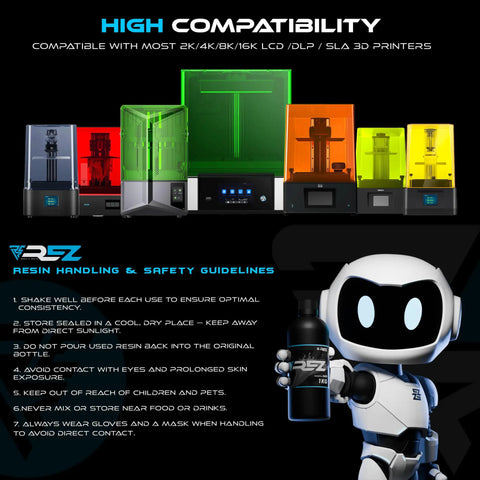 Heavy Hitting Gray UV Photopolymer Resin For SLA DLP LCD 3D Printers Knockout Detail Speed Cure And Rugged Impact Resistance Provides Clean Low Odor Operation Ideal For Machining Tough Functional Proofs Or Intricate Hobby Builds