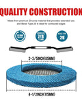 EZARC 40-grit flap disc, 4-1/2 x 7/8 in Type 29 zirconia grinding wheel for stainless steel, 10-pack
