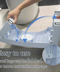 Person folding Toilet Stool For Adults And Toddlers, Foldable Footstool For Healthier Pooping, Ergonomic 35 Degree Squat Design